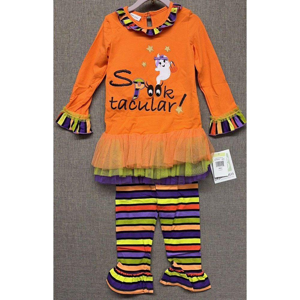 NEW BNWT Bonnie Jean Baby Halloween Outfit Clothes Spooktacular Ghost Size 4